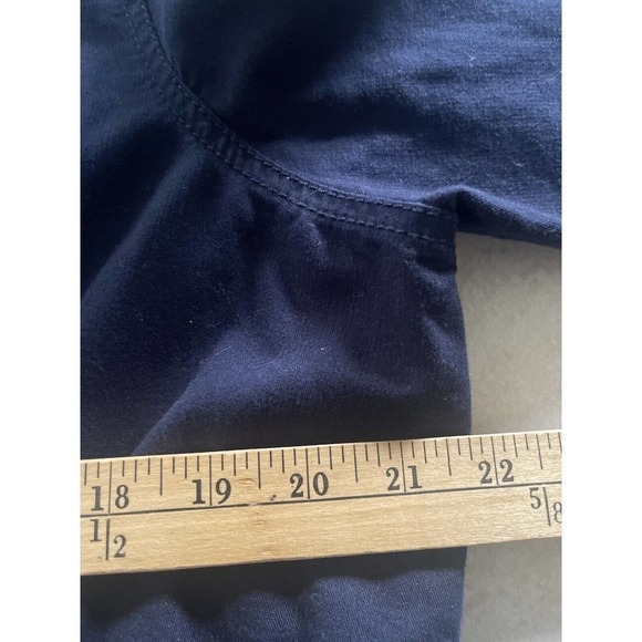 Kate Spade Broome Street Womens Ruffle Utility Military Jacket Navy Blue Button - Picture 12 of 14